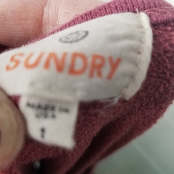 Sundry LOVED wine pullover sweatshirt - Picture 7 of 7